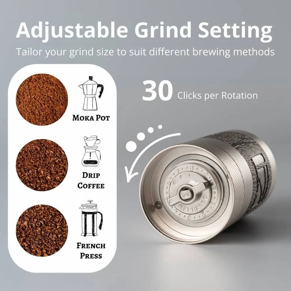 1Zpresso Q2 hand grinder on kitchen counter