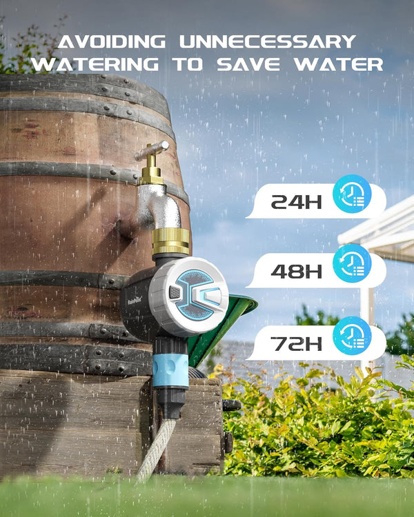 RAINPOINT Sprinkler Timer Outdoor - Bluetooth Hose Timer with 60M Connect Range, Digital Irrigation Water Timer for Garden Hose, Faucet Timer for Lawn and Yard