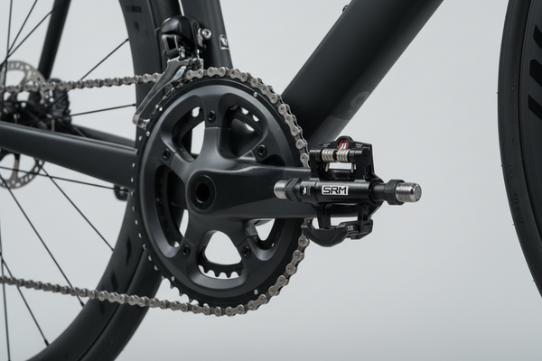 SRM X-Power Road Power Meter Pedals (Dual-Sided SPD-SL Power Meter for Road Cycling)