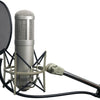 Proscreen XL metal pop filter with adjustable gooseneck attached to microphone stand for studio recording