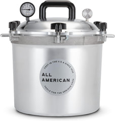 All American 1930 21.5 Qt Pressure Cooker & Canner (Model 921) — Metal-to-Metal Seal, Easy Open/Close, Made in USA