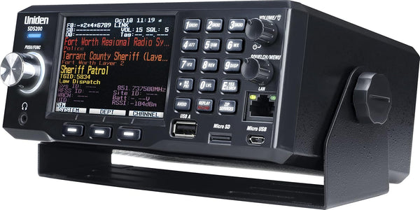 Uniden SDS200 True IQ TrunkTracker X BaseMobile Digital Scanner. Incredible Digital Performance. TrunkTracker X Technology Provides The Best Digital Decode Performance in The Scanner Industry.