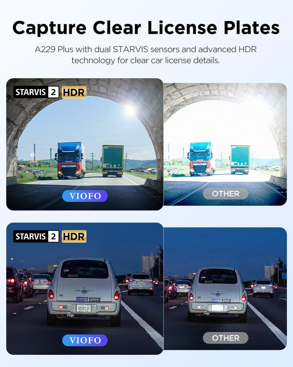 A229 Plus dash cam with Sony STARVIS 2 low light performance