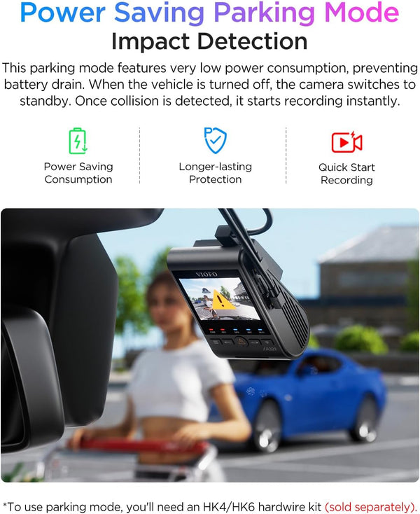 VIOFO A329S 2CH 4K front and 2K rear dash cam installed in car