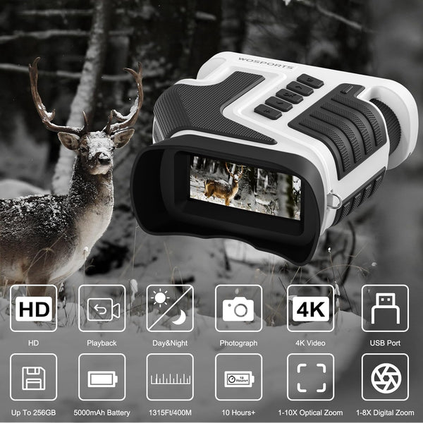 Digital night vision binoculars with LCD screen and infrared mode