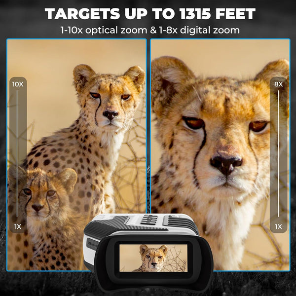 Digital night vision binoculars with LCD screen and infrared mode