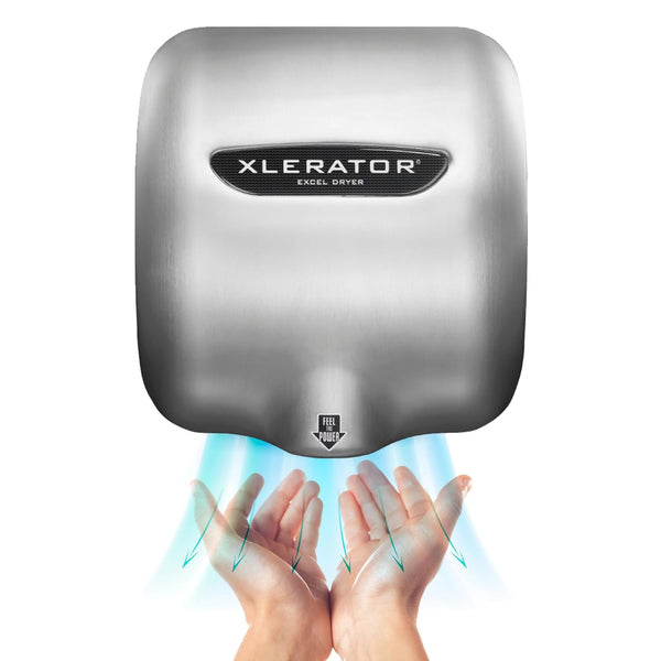 High-Speed XLERATOReco XL-SB-ECO 1.1N Hand Dryer - Brushed Stainless, Automatic Sensor, Noise Reduction