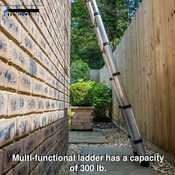 Xtend & Climb Contractor Series 155+/300 Aluminum Telescoping Ladder - 15.5 Ft Extension Ladder, ANSI Type 1A-300lbs Certified, Includes Instruction Manual