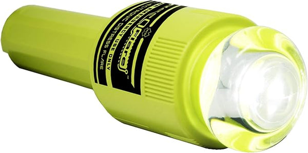 Close-up of ACR ResQFlare LED lens showing electronic distress flare light output design