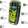 ACR ResQLink View personal locator beacon showing features like 406 MHz signal, GPS, and no subscription required