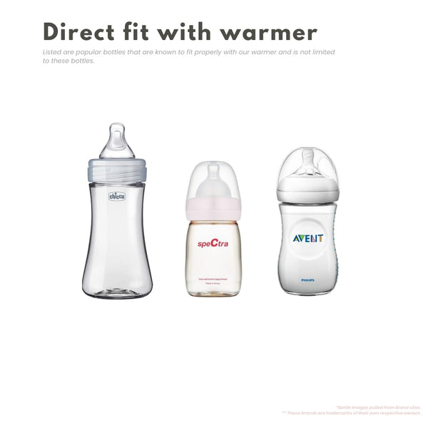Portable breastmilk warmer – battery-powered travel baby bottle heater for parents on the go.