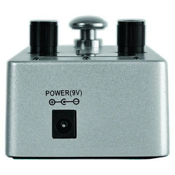 BeatBuddy Mini 2 drum machine pedal showing output jack and 9V power input connections