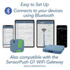 Bluetooth temperature and humidity sensor connected to multiple devices and WiFi gateway for remote monitoring