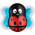 Buzzy personal pain relief device with ladybug design and reusable ice pack for injections