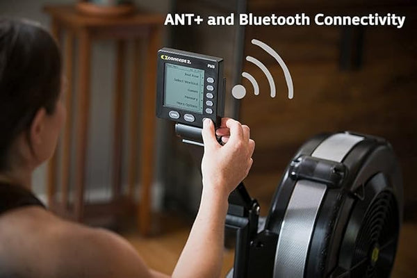 Concept2 RowErg PM5 monitor with Bluetooth and ANT connectivity for fitness tracking