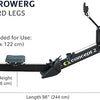 Concept2 RowErg dimensions showing length width and space required for home use