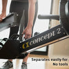 User separating Concept2 RowErg for storage demonstrating easy portability and setup