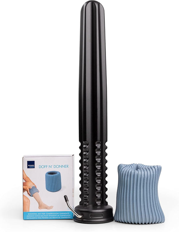 Doff N’ Donner Combo Pack compression sock aid sleeve and cone.