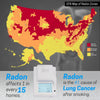 EPA map showing radon risk zones across the United States highlighting areas of high radon exposure