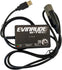 EvDiag Evinrude engine diagnostic kit connected to outboard motor