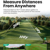 Golf rangefinder measuring distance from ball to pin using advanced GPS mapping technology