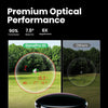 Comparison of premium optical performance in golf rangefinder with clear target view and enhanced magnification