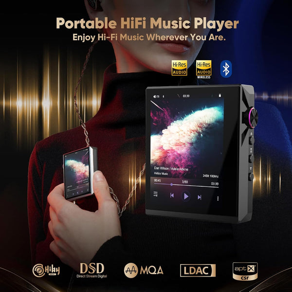 HIDIZS AP80 Pro-X multifunction music player with step counter, e-book reader, and audio playback