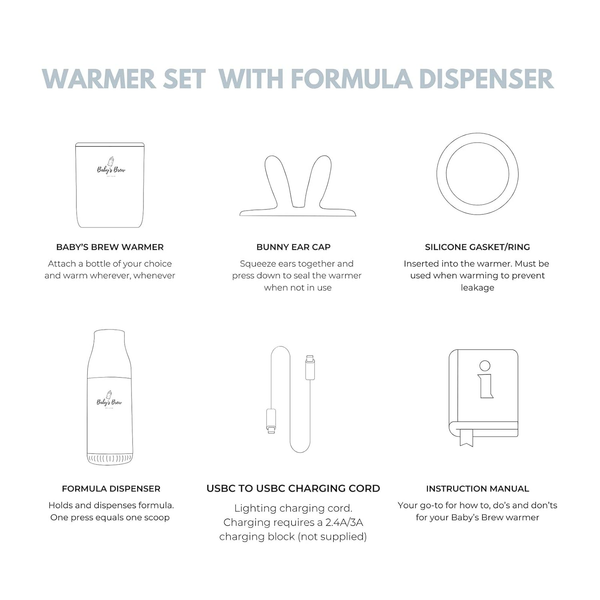 Portable Baby Bottle Warmer for Breastmilk & Formula (Travel-Friendly, Battery Powered)