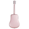 A pink guitar on a white background - LAVA ME 3 38" Carbon Fiber Smart Acoustic Guitar with Built-in Effects for Adults, Teens, and Beginners.