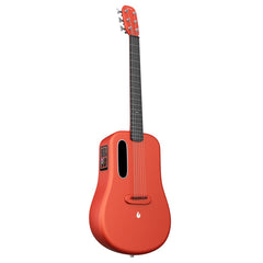 LAVA ME 3 38" Carbon Fiber Smart Acoustic Guitar with Built-in Effects and HILAVA OS for Adults, Teens and Beginners - Red (Right Hand)