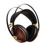 Meze 99 Classics Walnut Gold | Wired Over-Ear Headphones with Mic and Self Adjustable Headband | Classic Wooden Closed-Back Headset for Audiophiles