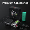 MILESEEY GenePro G1 GPS rangefinder package including carrying case, USB-C cable, manual, and accessories box
