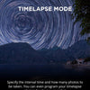 MIOPS Smart Plus timelapse mode capturing star trails with programmable interval shooting