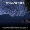 MIOPS Smart Plus timelapse mode capturing star trails with programmable interval shooting