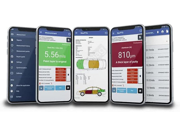 NexPTG Professional Automotive Paint Thickness Gauge with Bluetooth App
