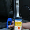 NexPTG paint thickness gauge detecting second paint layer indicating repaint on car panel