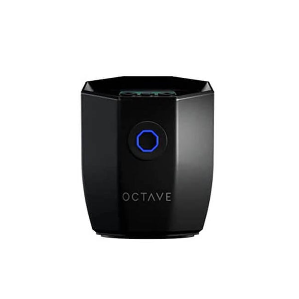 Octave Temperature Reader Version 1.2 - Black | Color Changing Screen | Alarm, Display Feature with Improved UI | Desktop Wireless Thermal Sensor