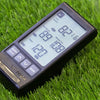 PRGR portable golf launch monitor placed on grass during golf practice session