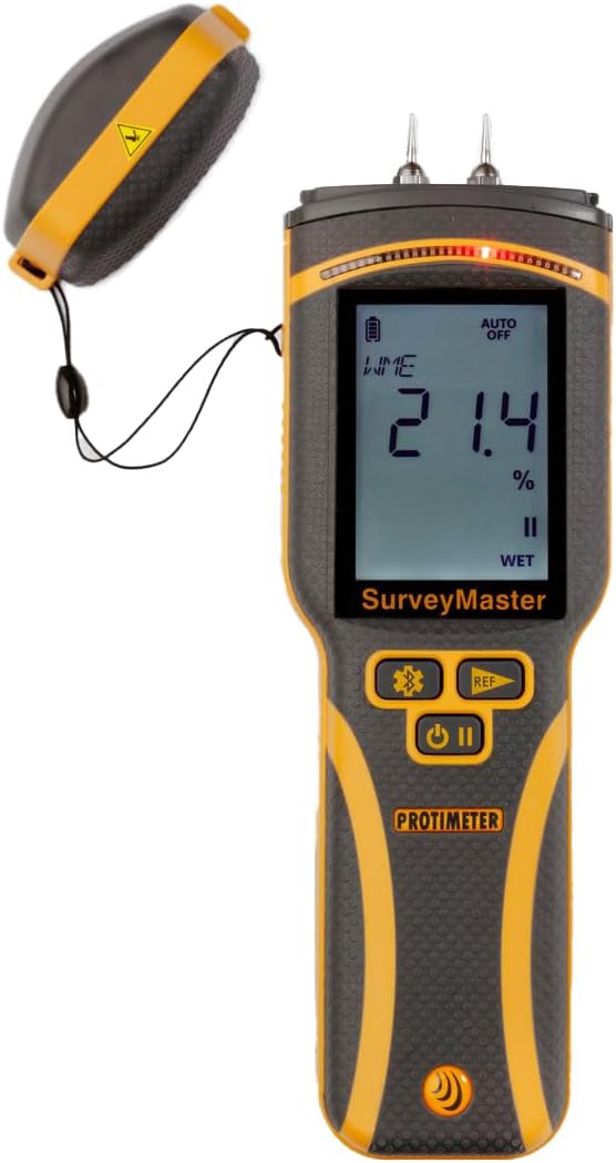 Protimeter SurveyMaster moisture meter with exposed pin probes for accurate moisture detection
