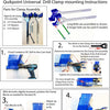 Step-by-step instructions for installing Quikpoint drill mount clamp kit on a drill for mortar gun use