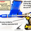 Quikpoint mortar gun with adjustable clamp blocks fitting cordless and corded drills
