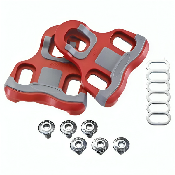 Favero Assioma red 6° float cleats compatible with DUO/UNO pedals and LOOK Kéo system