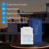 SafetySiren PRO4 radon detector features including digital display, accurate measurement, and alarm system