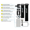 Slacker sag tool kit with mounting accessories straps adapters and clips for motorcycles