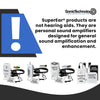 SuperEar personal sound amplifier for sound enhancement not a medical hearing aid