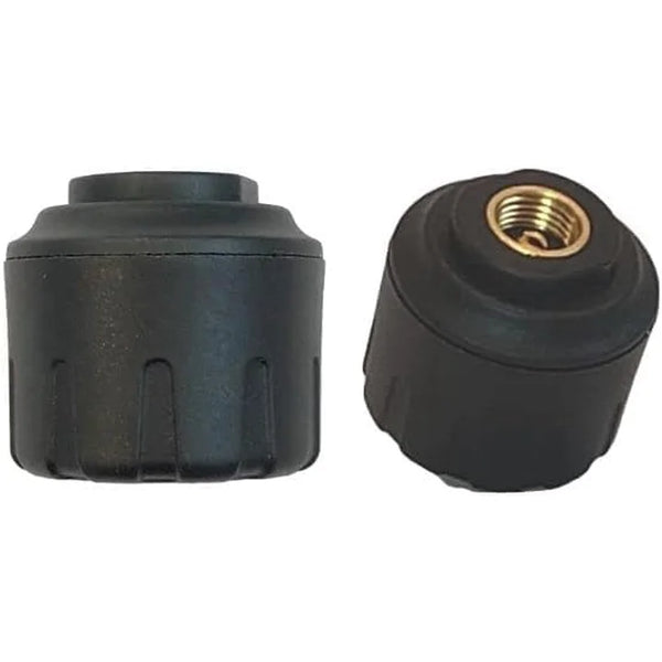 TST 507 tire pressure cap sensors showing side and top view with durable design