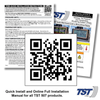 TST 507 TPMS installation instructions manual with QR code for setup guide