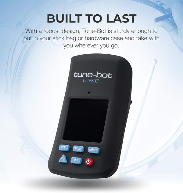 Tune-Bot Studio durable drum tuner designed for regular use and travel by musicians