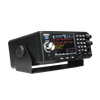 Views of the Uniden Bearcat SDS200 police scanner with color display and function keys