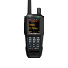 Uniden SDS100 digital scanner close-up showing color display with active radio channel information
